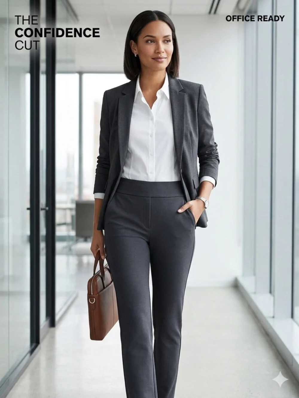 Express Charcoal Columnist Straight High Rise Pants Grey Size M 8 Like New